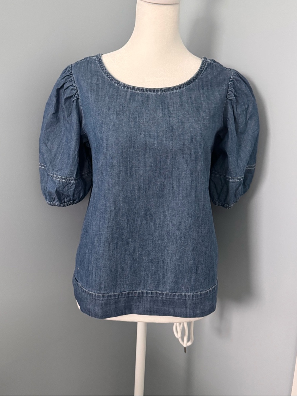 Loft Denim Puff-Sleeve Women's Top - Size XS
